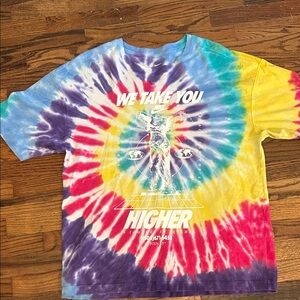 Nike Men's Tie-Dye T-Shirt - Red, Blue, Yellow, Purple